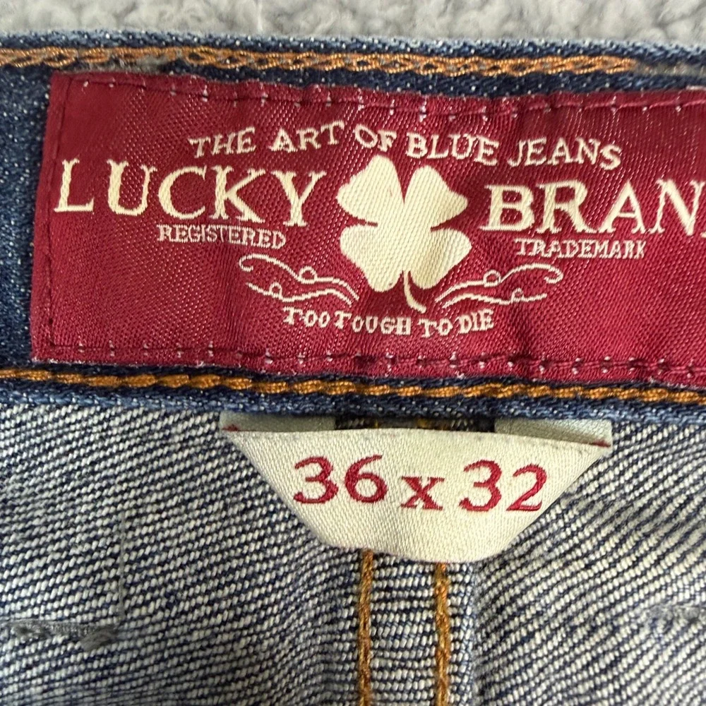 Lucky Brand 361 Vintage Straight Jeans Mens 36x32 Medium Wash Blue Denim Classic